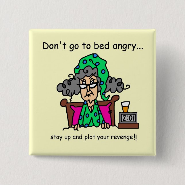 Bedtime Humor Pinback Button (Front)