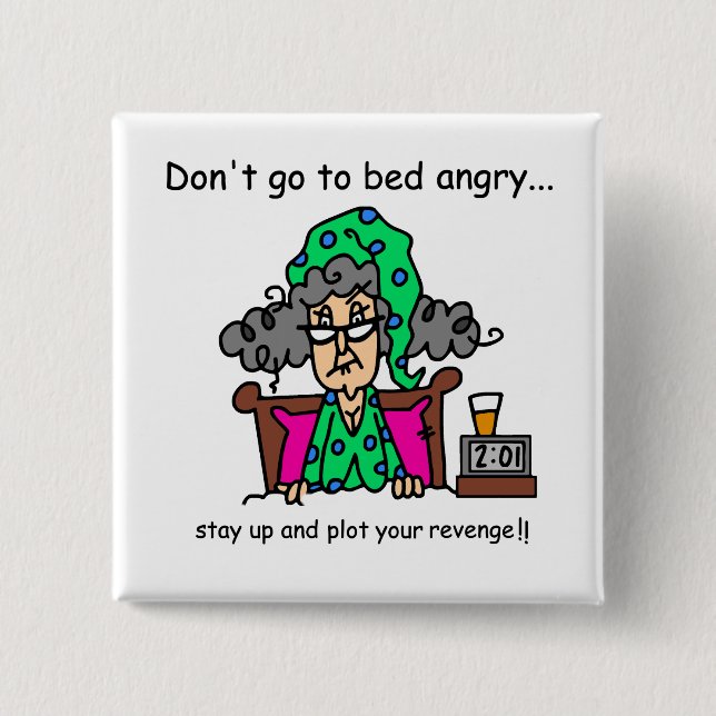 Bedtime Humor Pinback Button (Front)