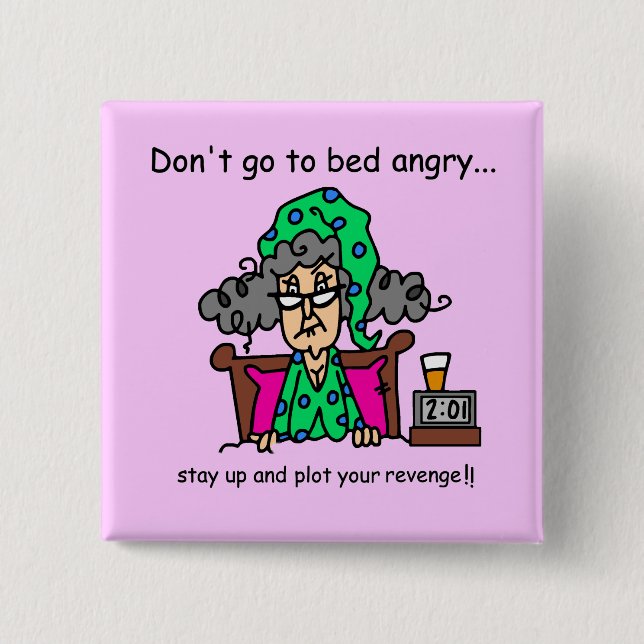Bedtime Humor Pinback Button (Front)