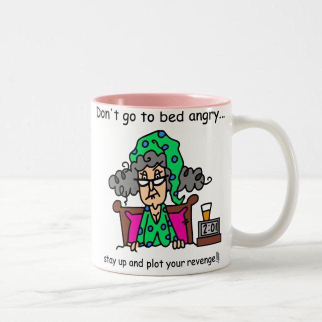 Bedtime Humor Two-Tone Coffee Mug (Right)