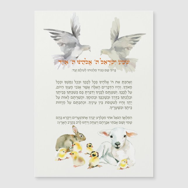 Bedtime Shema Israel for Children w. Baby Animals (Front)