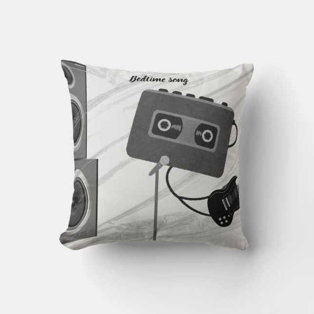 Bedtime Song Throw Pillow (Front)
