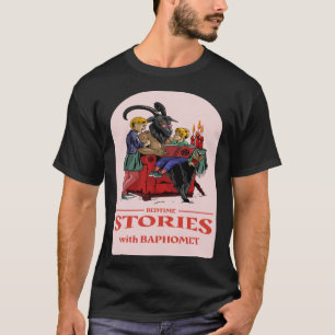 Bedtime Stories With Baphomet Dark Humor Satan T-Shirt