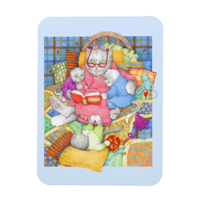 BEDTIME STORY 3x4 Flexible Magnet - Blue (Vertical)