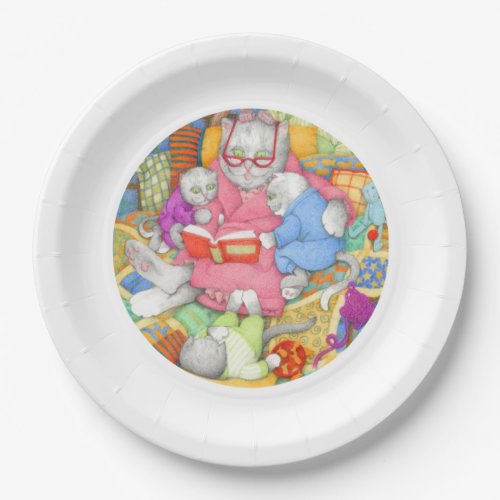 BEDTIME STORY 9 Round Paper Plates