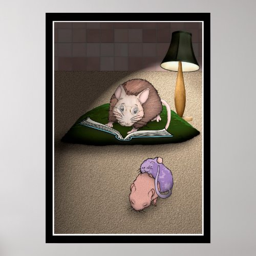 Bedtime Story for the Mouse Babies Poster
