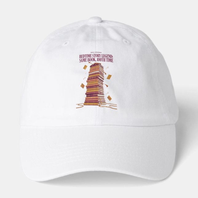 Bedtime Story Legend T Shirt, Same Book 100th Time Hat (Front)