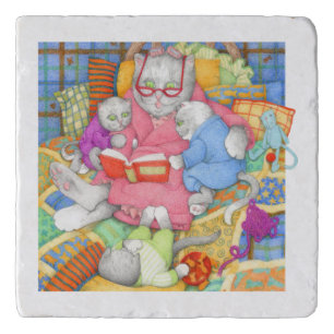 BEDTIME STORY Marble Stone Trivet