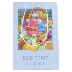 BEDTIME STORY Medium Gift Bag - Blue