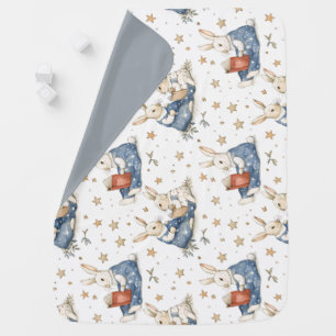 Bedtime Story Rabbit Baby Blanket