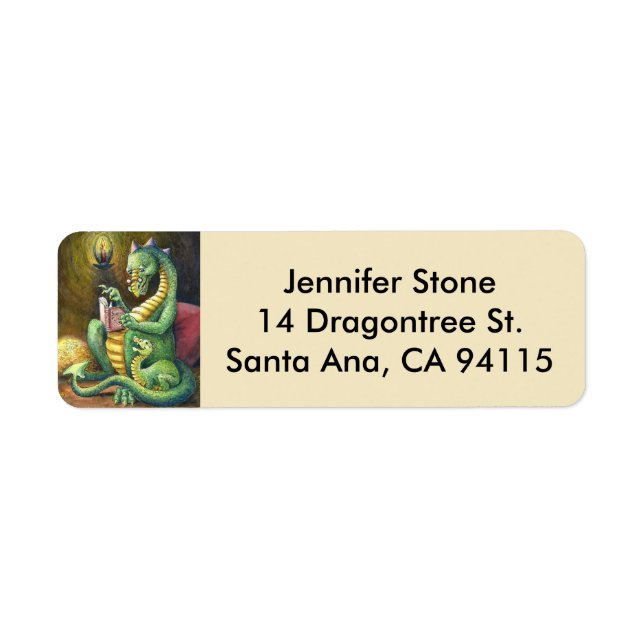 Bedtime Tales Dragon address Label (Front)