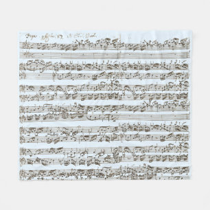Bedtime with Bach Handwritten Classical Music  Fle Fleece Blanket