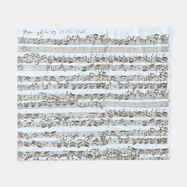 Bedtime with Bach Handwritten Classical Music  Fle Fleece Blanket (Front (Horizontal))