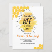Bee 1st Birthday Party Invitation (Front)