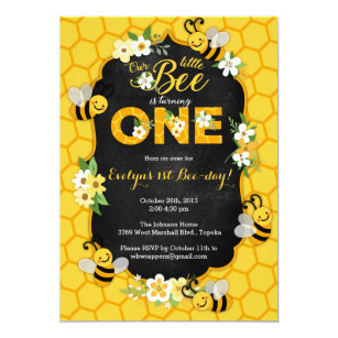 Bee Birthday Invitations 2