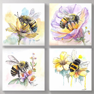 Bee 4 acrylic photo tile