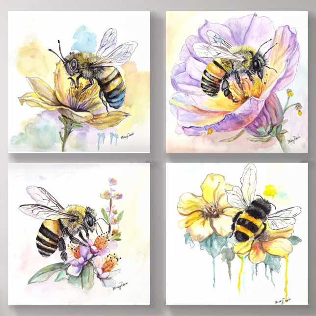Bee 4 acrylic photo tile (Front Set)