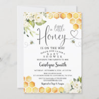 Bee A Little Honey Baby Shower Invitation