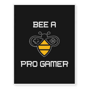 Bee A Pro Gamer, Bee Gifts ,I Love Bee, Beekeeping Temporary Tattoos