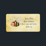 Bee Address Labels<br><div class="desc">These fun, simple address labels are so easy to customize with their unique look they are sure to dress up even the dullest envelopes Cute bee flying by. .</div>
