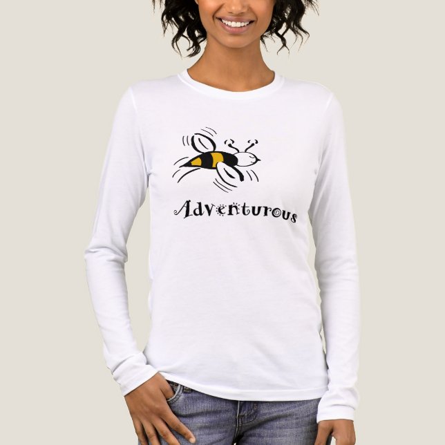 Bee Adventurous by Cussdum Designs Tri-Blend Shirt (Front)