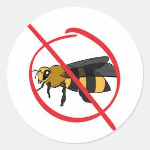 Bee Allergy Classic Round Sticker