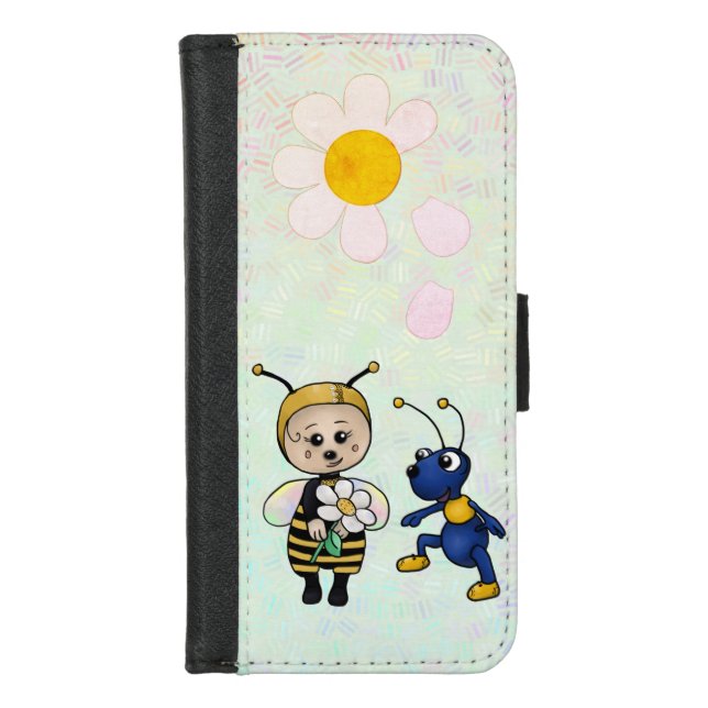 Bee and Ant  iPhone Wallet Case (Front)