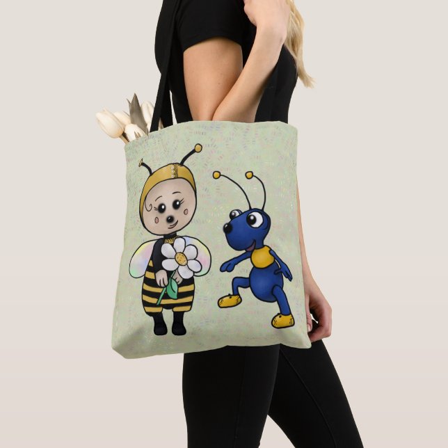 Bee and ant tote bag (Close Up)