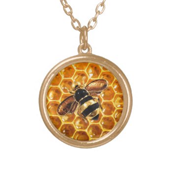 Bee And Beehive Necklace by SharonCullars at Zazzle
