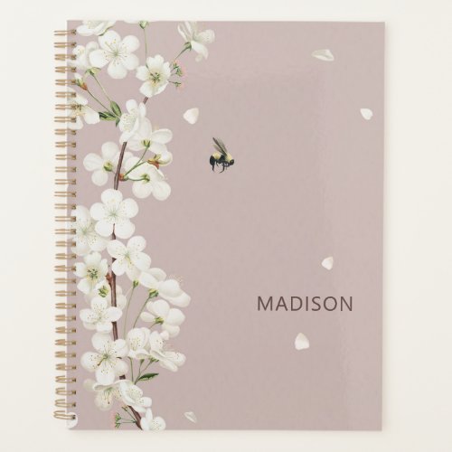 Bee and Blossom Personalized Name Planner