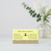 Bee and Burlap Baby Registry Card (Standing Front)