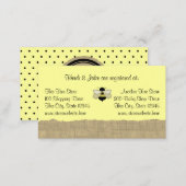 Bee and Burlap Baby Registry Card (Front/Back)