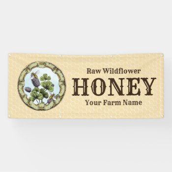 Bee And Clover Honey Business Banner by Charmalot at Zazzle