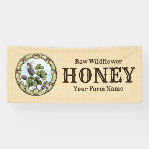 Bee and Clover Honey Business Banner
