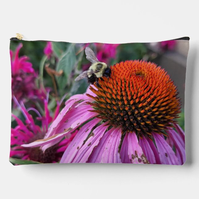 Bee and Coneflower Print Cut Sew Bag (Front)