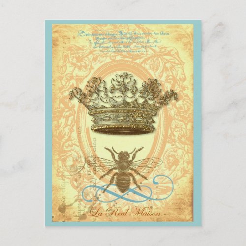 Bee and Crown Postcard
