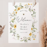 Bee and Delicate Wildflower Bridal Shower Welcome Foam Board<br><div class="desc">Welcome guests to your bridal shower with this beautiful sign,  featuring watercolor wildflowers and bees. Add the guest of honor's name,  shower date and custom welcome text using the fields provided.</div>