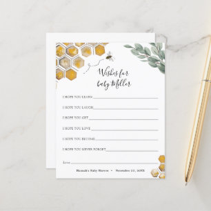 Bee and Eucalyptus Baby Shower Wishes for the Baby