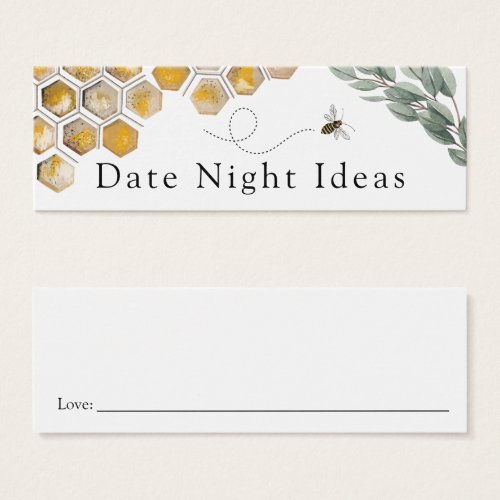Bee and Eucalyptus Date Night Idea Card