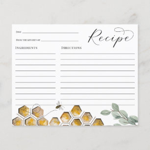 Bee and Eucalyptus Recipe card