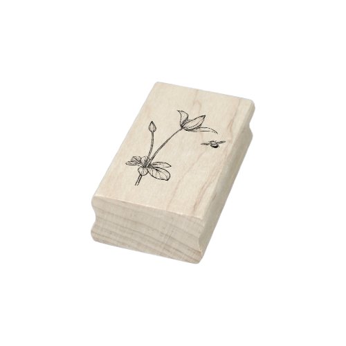 Bee and Flower Art Stamp