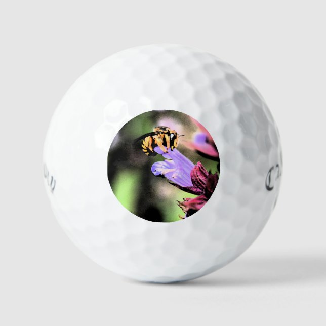 Bee and Flower css gbm Golf Balls (Front)