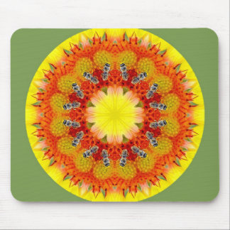 Bee and Flower Mouse Pad