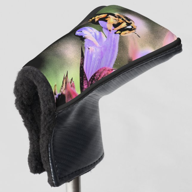 Bee and Flower pccna Golf Head Cover (3/4 Front)
