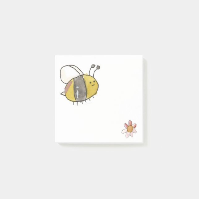 Bee and Flower Post-it Notes (Front)