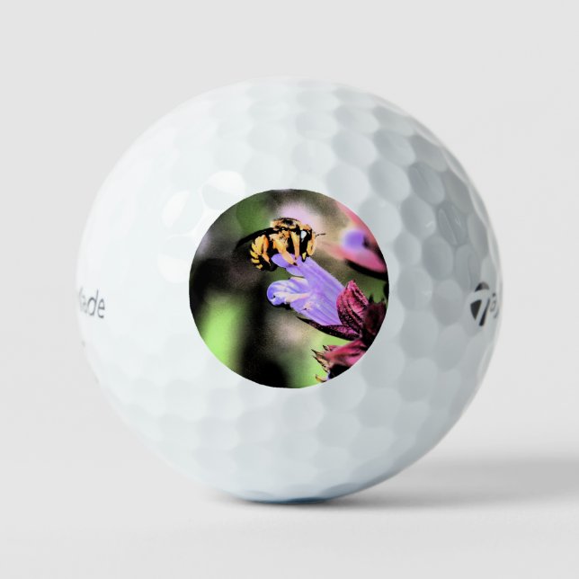 Bee and Flower tmtp5 gbcna Golf Balls (Front)