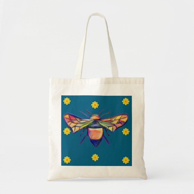 Bee and Flower Tote Bag (Front)