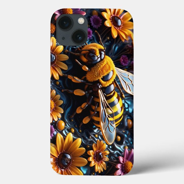  bee and flowers Case-Mate iPhone case (Back)