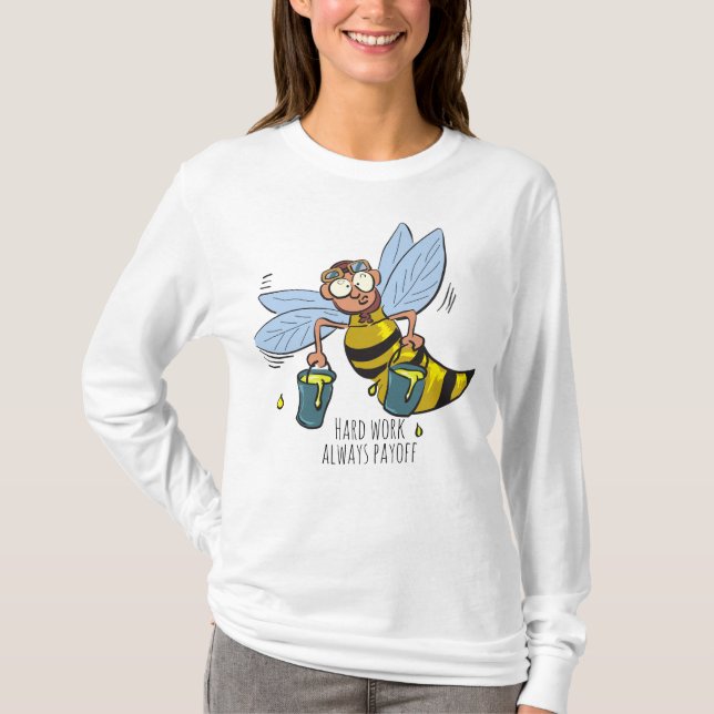 Bee and Honey Long Sleeve T-Shirt (Front)