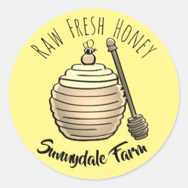 Bee and Honey Pot Custom Food Label
